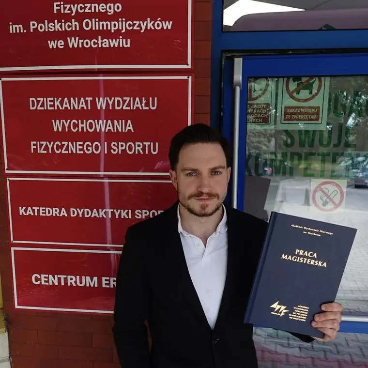 Mikołaj Rudziński — dyplom magistra przygotowania motorycznego, AWF Wrocław